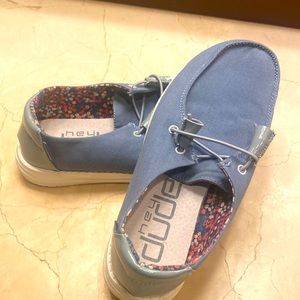 Ladies Hey Dude blue shoes Size 5 EU36